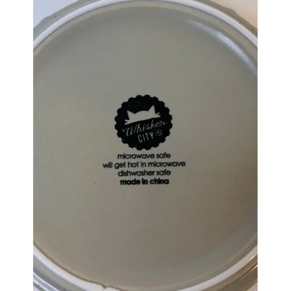 Whisker City Rustic Speckled Ceramic Slip Resistant Kitty Food/Water Bowl 5